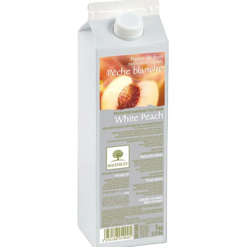 Cerf Dellier Purées De Fruits*Puree De Peche Blanche Ravifruit 1 Kg