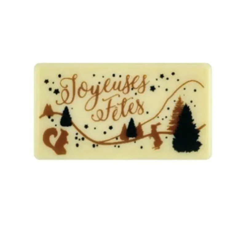Rectangles Chocolat Blanc Joyeuses Fêtes (X 64)>Cerf Dellier