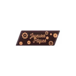 Rectangles Joyeuses Pâques En Chocolat Noir (X70)>Cerf Dellier Discount