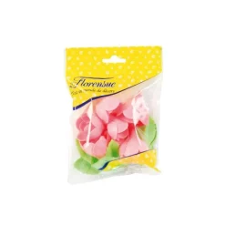 Rose Rose Avec Feuilles (X 6)>Cerf Dellier Clearance