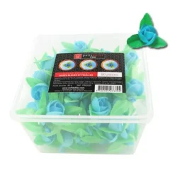Roses Bleues Et Feuilles En Azyme Patisdecor Pro (X80)>Cerf Dellier