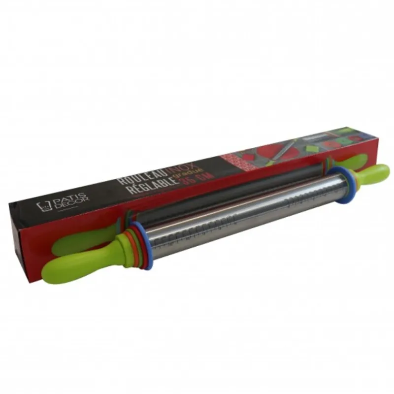 Cerf Dellier Rouleaux A Patisserie*Rouleau Reglable Et Gradue Inox Patisdecor