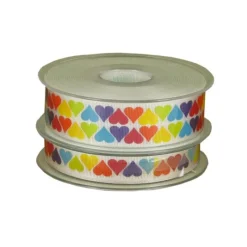 Ruban Blanc Coeurs (20 M)>Cerf Dellier Outlet