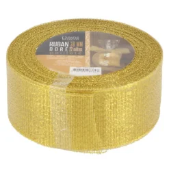 Ruban Dore Paillete 38 Mm (22 M) Patisdecor>Cerf Dellier New