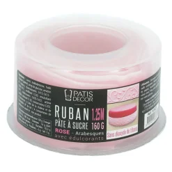 Cerf Dellier Ruban Pâte À Sucre*Ruban Pâte À Sucre Rose Arabesques (1,25 M)