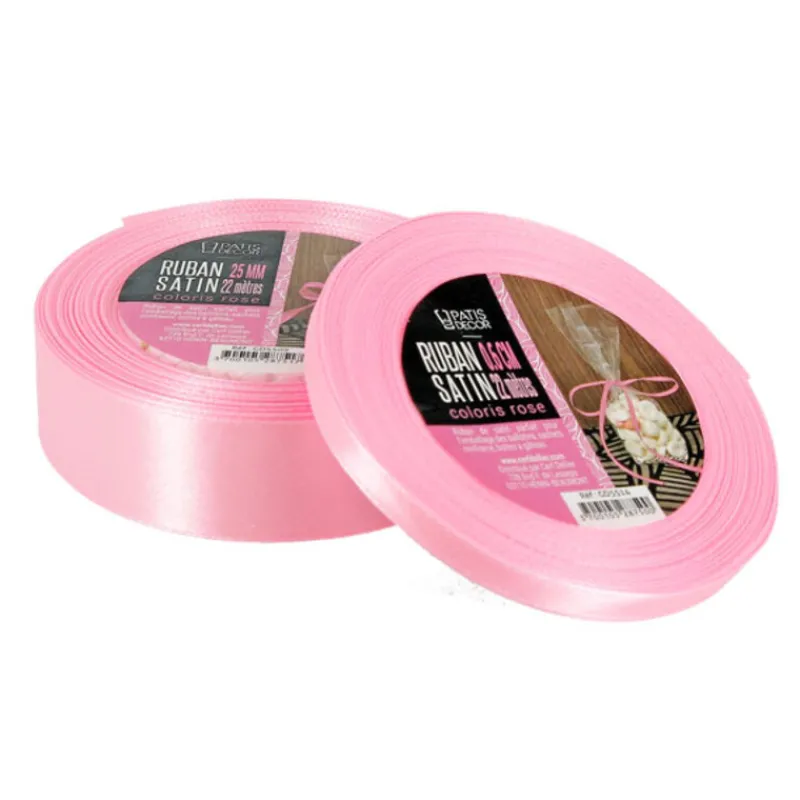 Ruban Rose Satin (22 M) Patisdecor>Cerf Dellier New