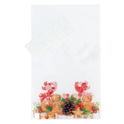 Sachets Bonbons Biscuits + Liens 14 X 23 Cm (X10)>Cerf Dellier Online