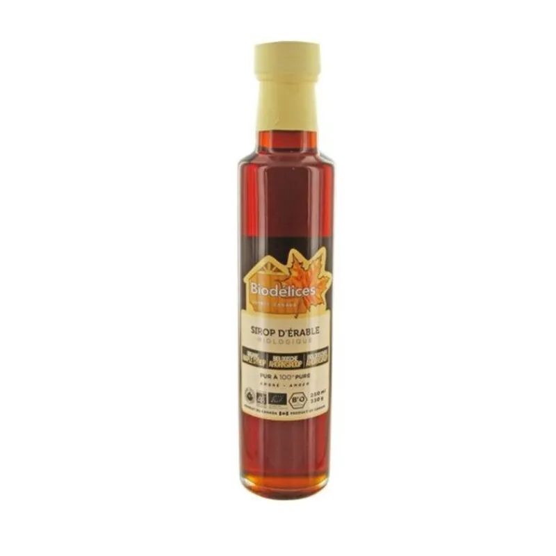 Cerf Dellier Glaçages Et Nappages*Sirop D'Erable Biologique 250 Ml