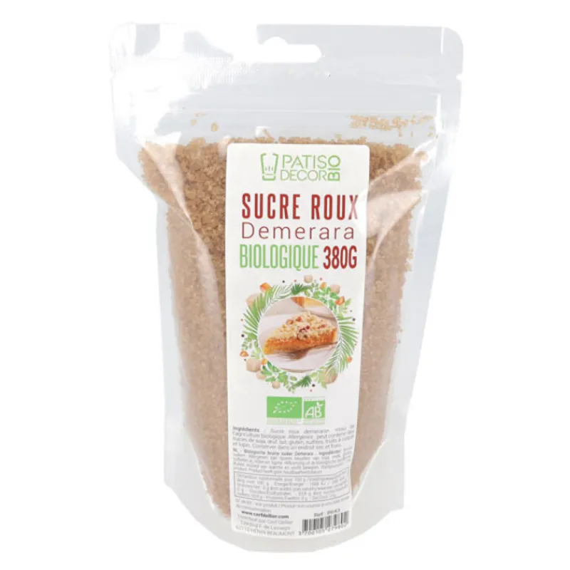 Cerf Dellier Bio*Sucre Roux Demerara Bio 380 G