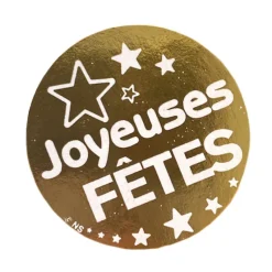 Étiquettes Adhésives Rondes Dorees Joyeuses Fêtes (X500)>Cerf Dellier Clearance