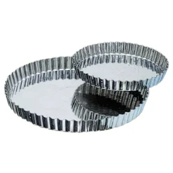 Cerf Dellier Moules À Tarte*Tourtiere Cannelee En Fer Blanc