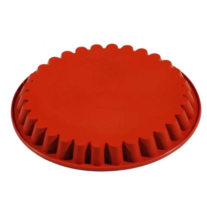 Cerf Dellier Moules À Tarte*Tourtiere Cannelee En Silicone 28 Cm Formaflex